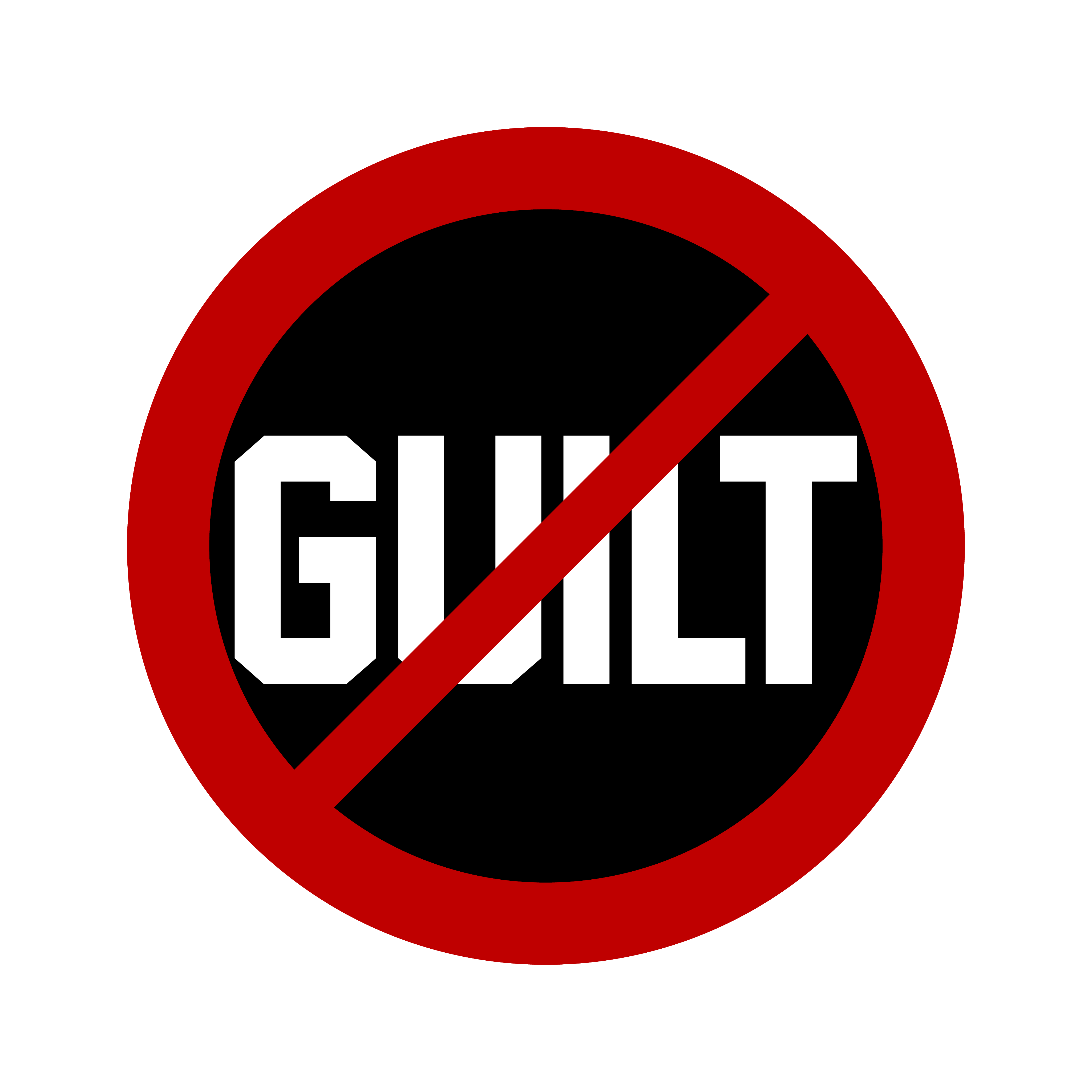 No (White) Guilt Sticker – WackPack