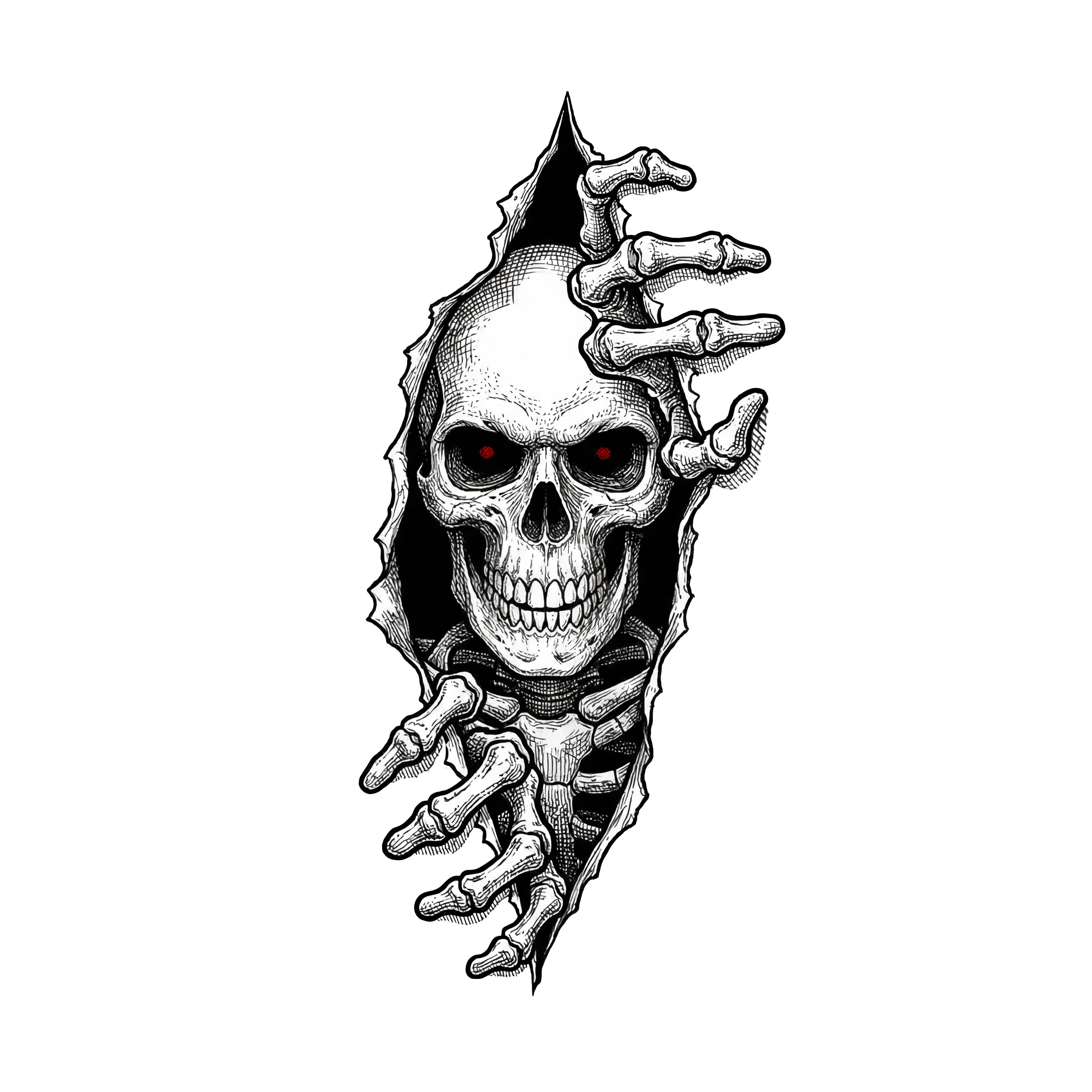 Skele-Tear Away Sticker – WackPack